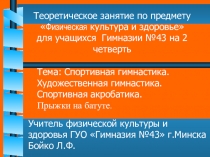 Презентация по видам гимнастики