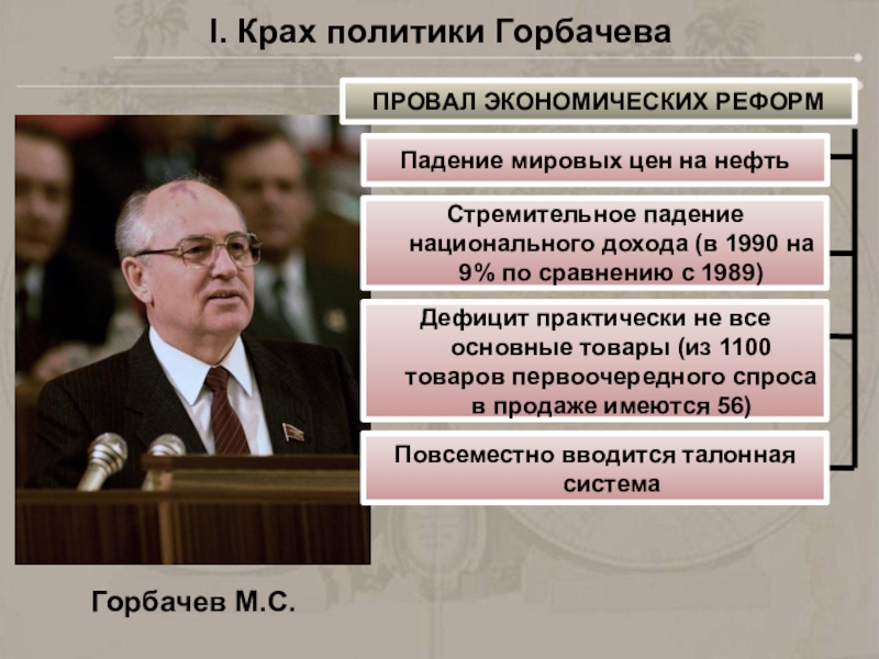 Горбачев презентация по истории 11 класс