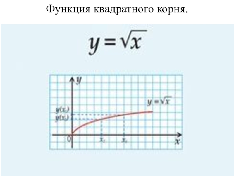 Корень x какой график. График функции квадратного корня. Функция арифметического квадратного корня. Функция квадратного корня ее свойства и график. Алгебра 8 класс функция у = х, свойства квадратного корня.