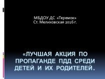Презентация Лучшая акция по пропаганде ПДД