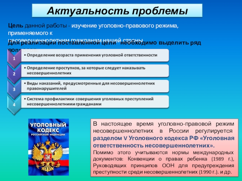 Индивидуальный проект на тему уголовная ответственность несовершеннолетних