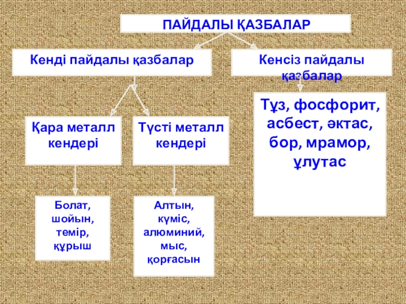 Қазақстанның пайдалы қазбалары презентация