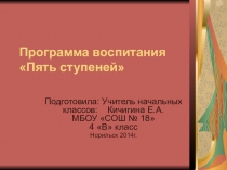 Презентация программы воспитания Пять ступеней