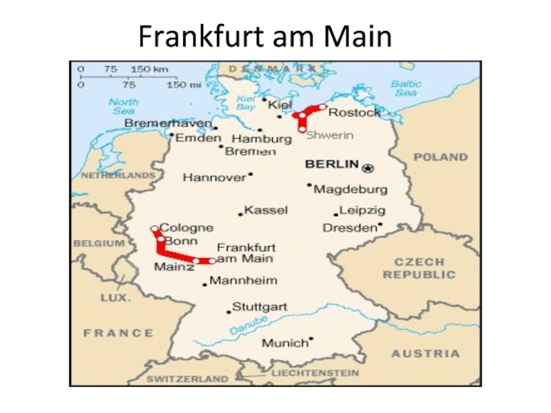 Франкфурт на майне карта германии