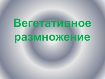 Презентация по биологии по теме Вегетативное размножение