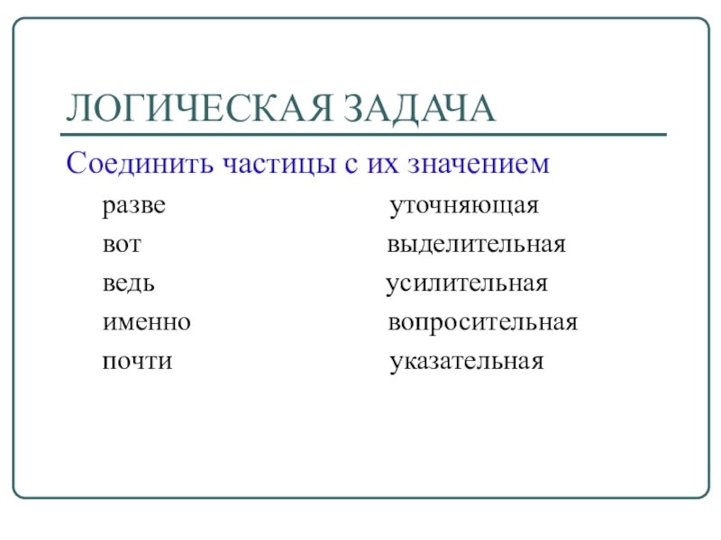 Повторение темы частицы 7 класс презентация