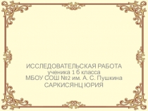 Презентация исследовательской работы Моя родословная