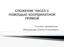 Презентация по математике Сложение чисел с помощью координатной прямой