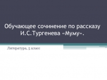 Презентация по литературе на тему Обучающее сочинение по рассказу И.С.Тургенева Муму.