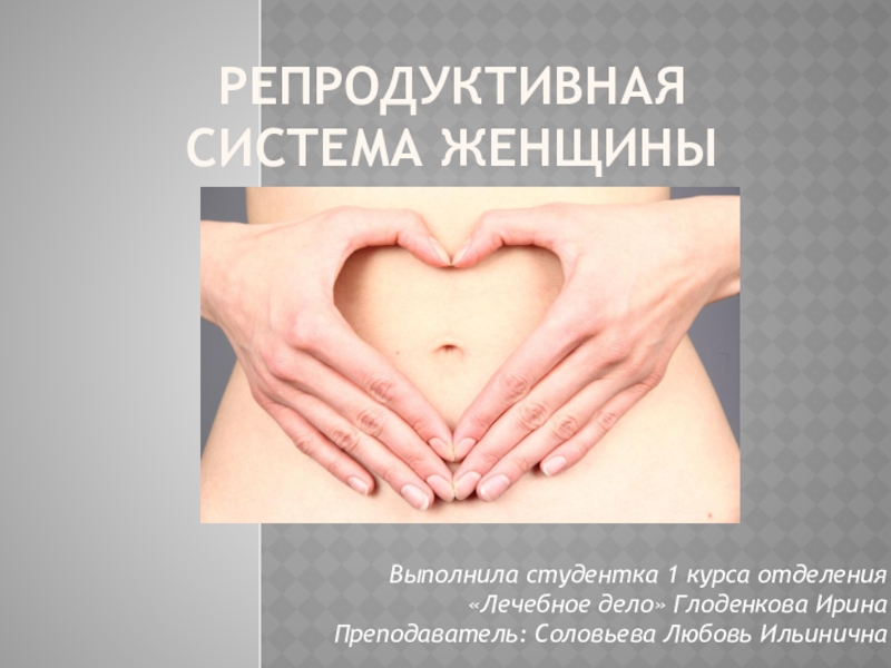 Презентация Презентация по анатомии на тему: Репродуктивная система женщины (1 курс)