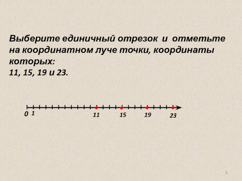 Единичный отрезок координата