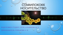 Презентация по разделу: Частная микробиология на тему Носительство стафилококка