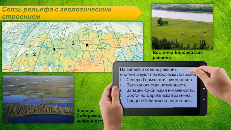 Тектоническое строение западно сибирской равнины 8 класс. Взаимосвязь рельефа и геологического строения. Евразия Восточно европейская равнина. Рельеф Западно сибирской равнины. Восточно-европейская равнина и Западно-Сибирская равнина.