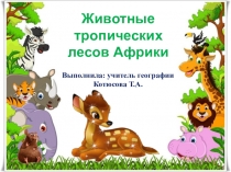 Презентация по географии в 8 классе на тему Африка. Животный мир тропических лесов