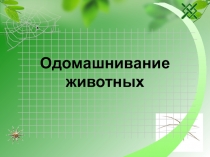 Презентация по биологии на тему Одомашнивание животных (7 класс)