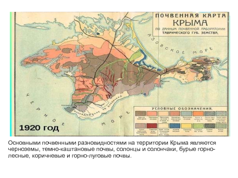 Почвенная карта крыма