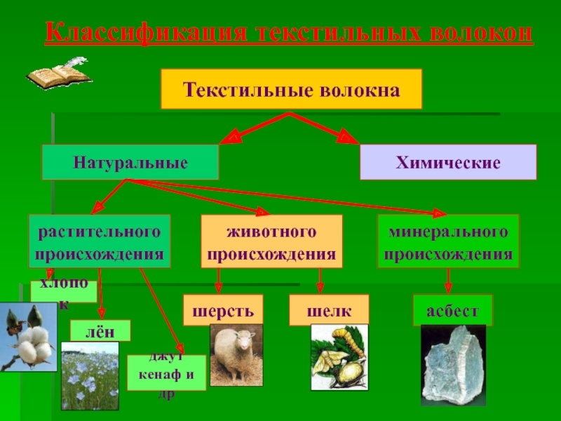 Схема классификация текстильных волокон