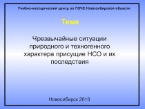 Презентация для урока ОБЖ Чрезвычайные ситуации