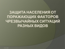 Презентация по ОБЖ Защита населения в ЧС