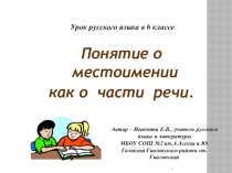 Местоимение как часть речи