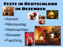Презентация по немецкому языку Праздники в Германии