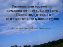 Представление опыта РППС по теме недели птицы
