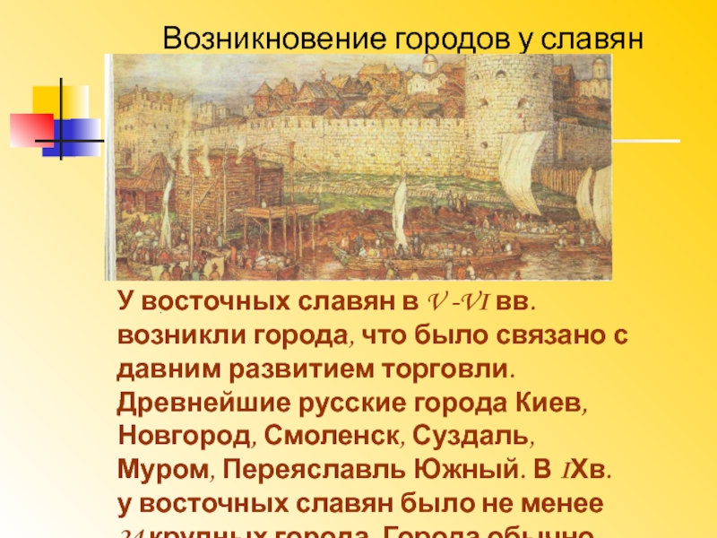 Как появились города история. Зарождение городов. Возникновение городов у восточных славян. Появление городов. Возникновение города Киева.