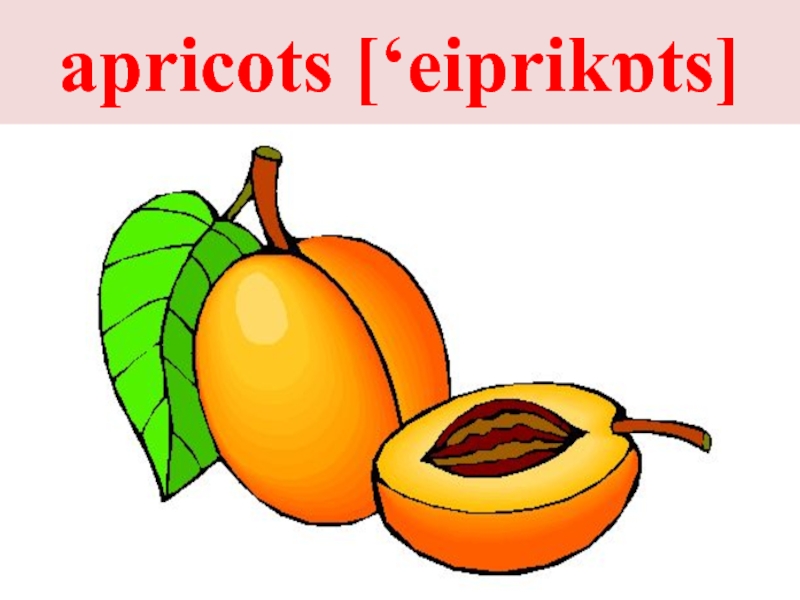 apricots [‘eiprikɒts]