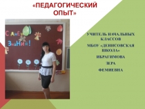 Самопрезентация учителя начальных классов