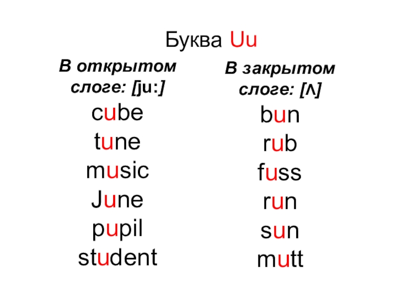 Правила чтения английский язык презентация