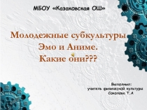 Презентация по психологии на тему : Молодежные субкультуры