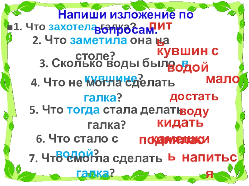 Изложение горькая вода 4 класс презентация