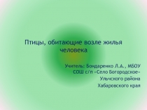 Презентация по биологии Птицы, обитающие у жилья человека (8 класс 8 вид)