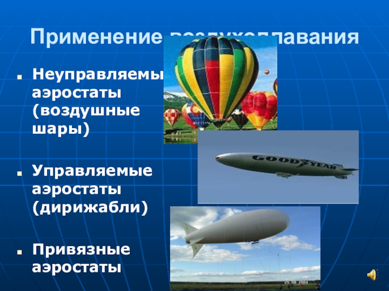 Аэростат виды. Неуправляемые аэростаты. Воздухоплавательные летательные аппараты. Виды аэростатов. Применение аэростатов.