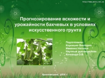 Прогнозирование всхожести и урожайности бахчевых в условиях искусственного грунта