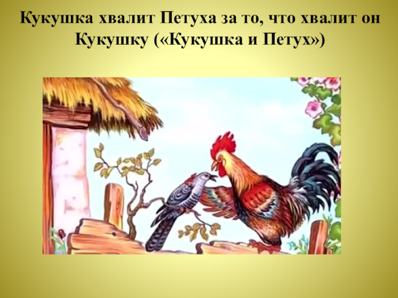 Кукушка хвалит петуха