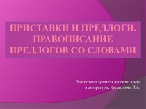 Приставки и предлоги (презентация)