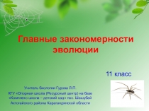 Презентация по биологии Главные закономерности эволюции (11 класс)