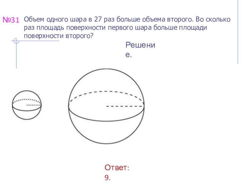 Сколько времени в шаре. Площадь поверхности первого шара. Объем первого шара. Объем одного шара в 27 раз больше объема. Площадь поверхности первого шара больше площади поверхности второго?.