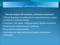 Презентация по химии на тему: Углеводороды