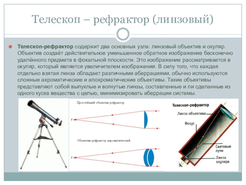 Изготовление и испытание модели телескопа проект по физике