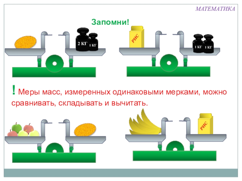 1 класс презентация математика килограмм