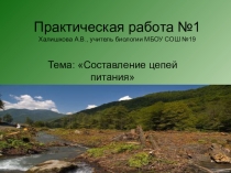 Презентация по биологии, практическая работа №1 тема: Составление цепей питания