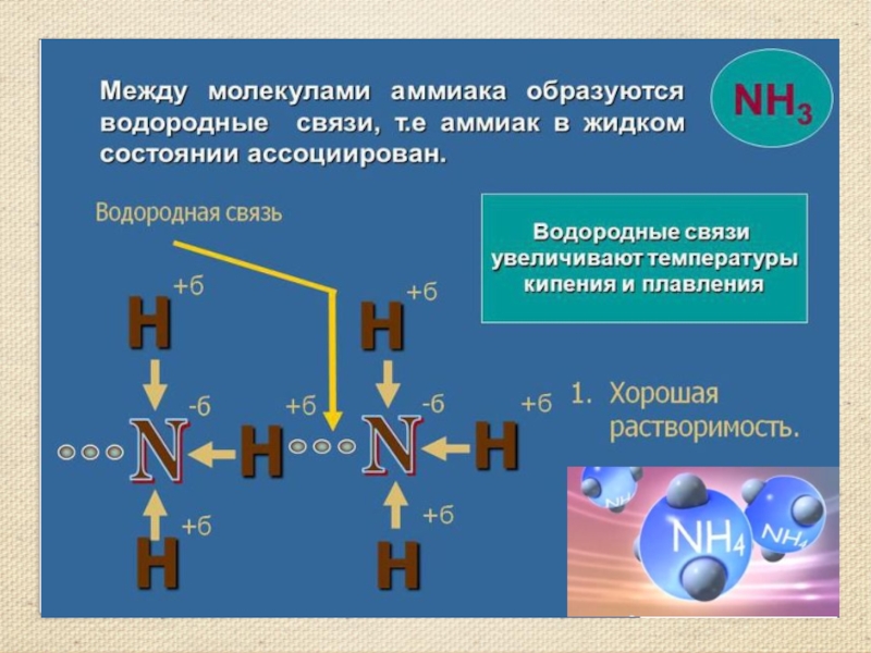 Схема строения аммиака