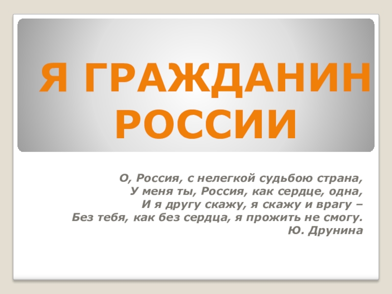 Гражданин презентация 6 класс