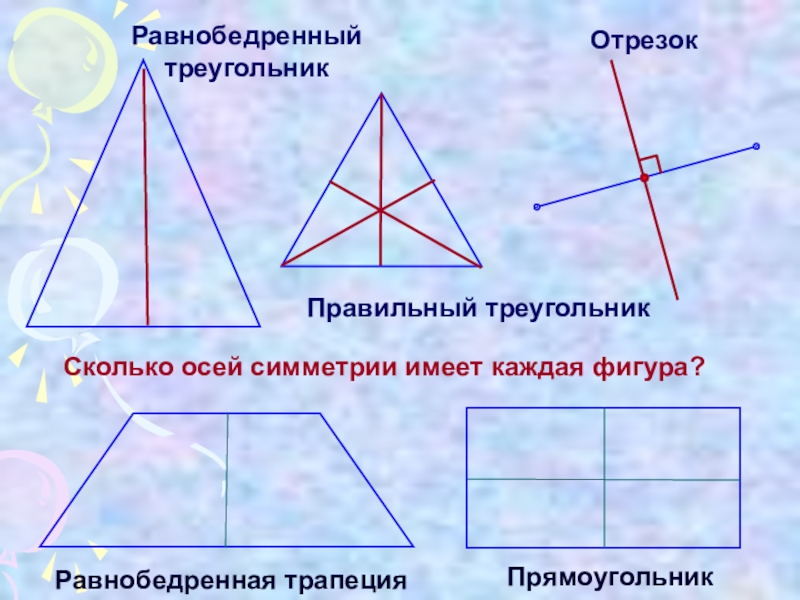 Сколько осей симметрии имеет равносторонний треугольник чертеж