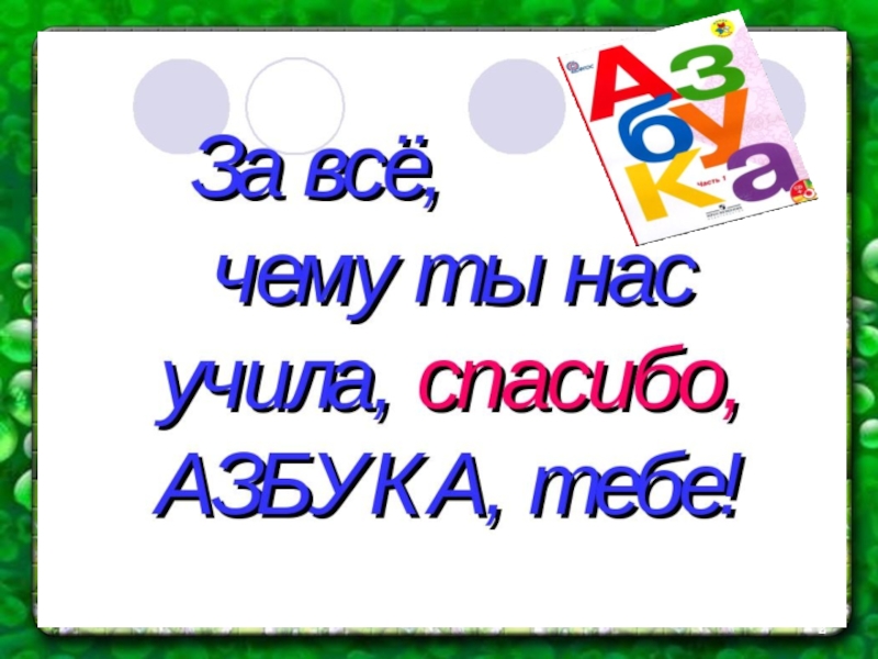 Презентация на прощание с азбукой 1 класс