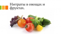 Презентация по биологии и химии на тему Нитраты в овощах и фруктах