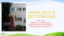 Презентация Яркое лето в детском саду