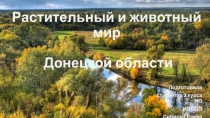 Презентация по окружающему миру  Растительный и животный мир Донецкой области